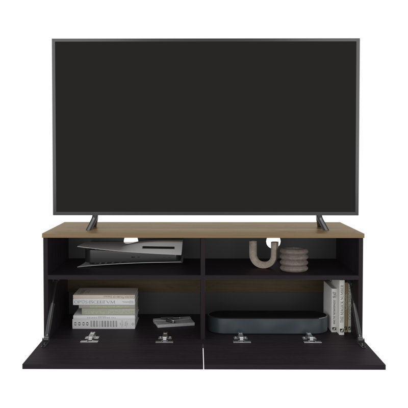 TV Stand, 2 Doors, 2 Shelves, Chesnut / Light Brown  On-Site