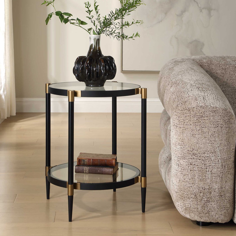 Uttermost Chadid Round Glass Side Table