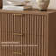 Commode moderne à 6 tiroirs avec détail cannelé - poignées et pieds en métal, rangement minimaliste facile à assembler-1374282875