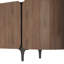 Buffet moderne en bois massif 78,7 po avec tablettes réglables