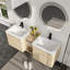 Ensemble de meuble-lavabo double 60 po avec plateau en céramique Narnby-1332473100-1312010393
