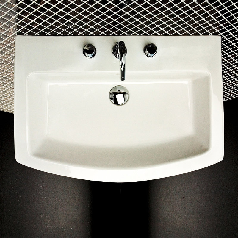 Plaza 28'' L Bathroom Sink, 8" Centers