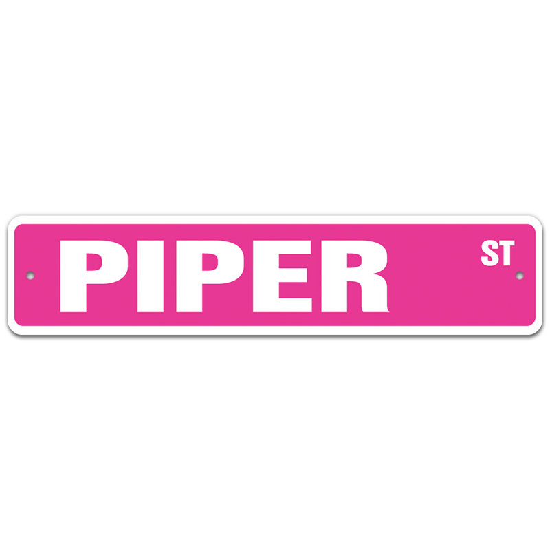Plaque de rue Teigan, H 6 po x l 24 po x P 0,1 po