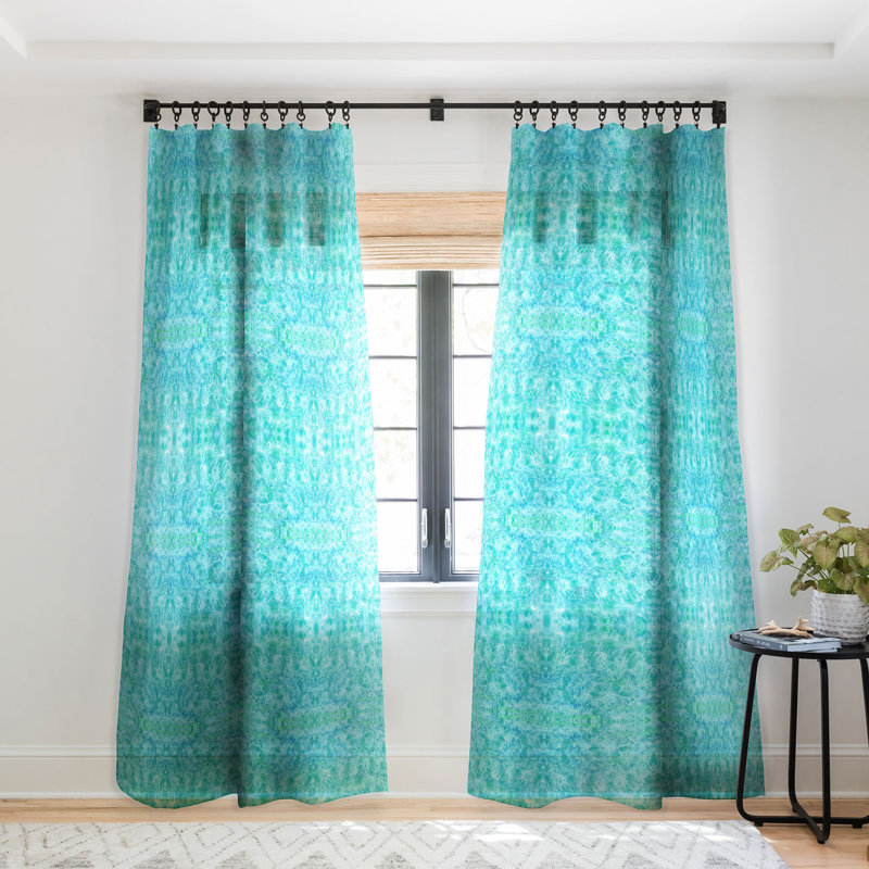 Rosie Brown Sparkling Sea 1pc Sheer Window Curtain Panel, 50" x 84"