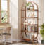 70.8" Tall Open Bookshelf, Modern Arched Bookcase-445979030