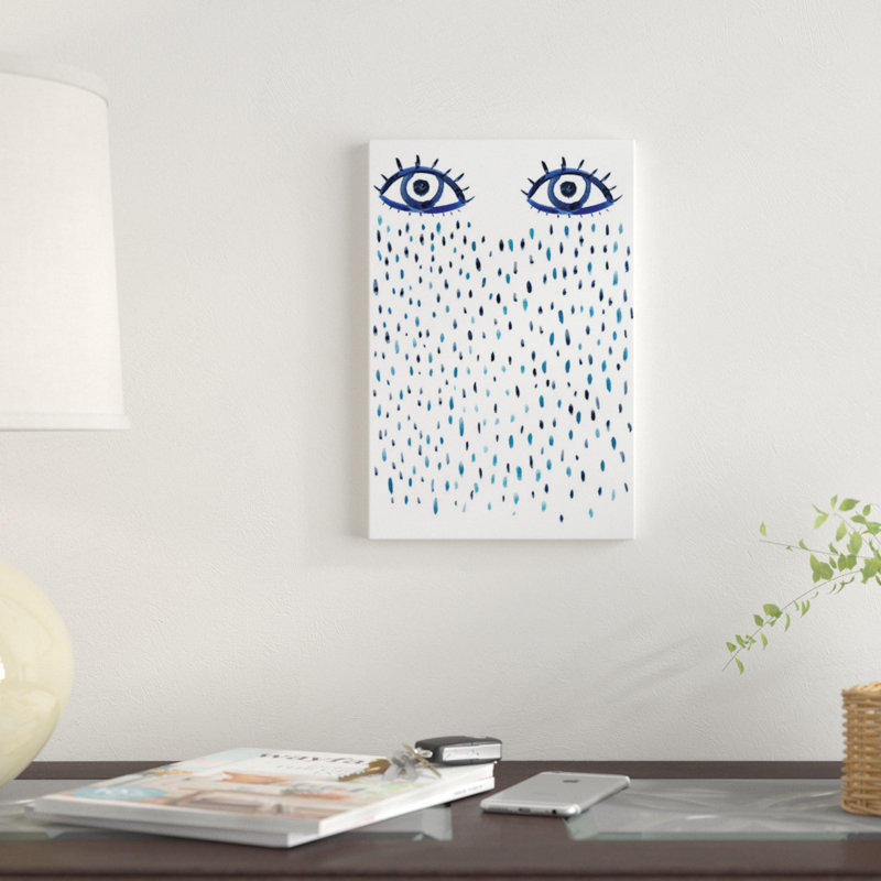 «Blue Eyes» par Albina Bratcheva - reproduction d'art sur toile tendue, H 60 po x l 40po x P 1,5 po, Toile tendue