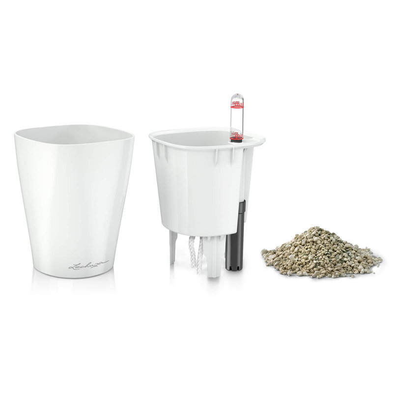 Deltini Pot Planter, White, 13cm H x 10cm W x 10cm D