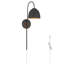 Applique murale à brancher grande lumière noire 1 lumière Hunter Erling-114532186
