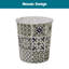 JVL Polypropylene WITH SILVER METAL TRIM ON TOP Decorative Bin