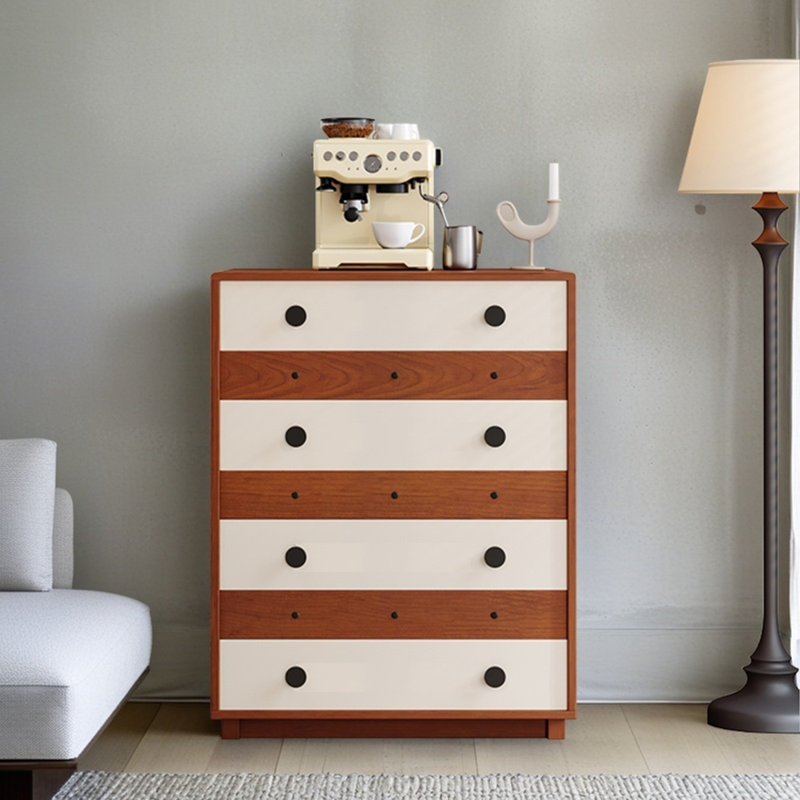 Modern Solid Wood 4-Drawer Stylish Accent Chest