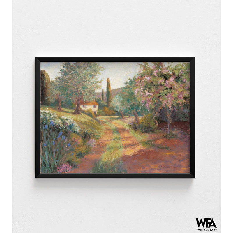 Reproduction d'art de paysage campagne nostalgique, maison de rêve de fermiers au-dessus de cheminée, impression d'art mural maison rustique