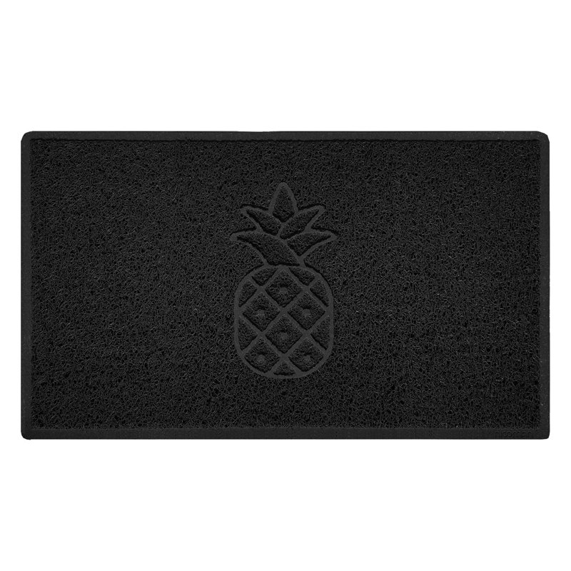 Non-Slip Indoor Doormat, Black, 1.2cm H x 45cm W x 75cm L
