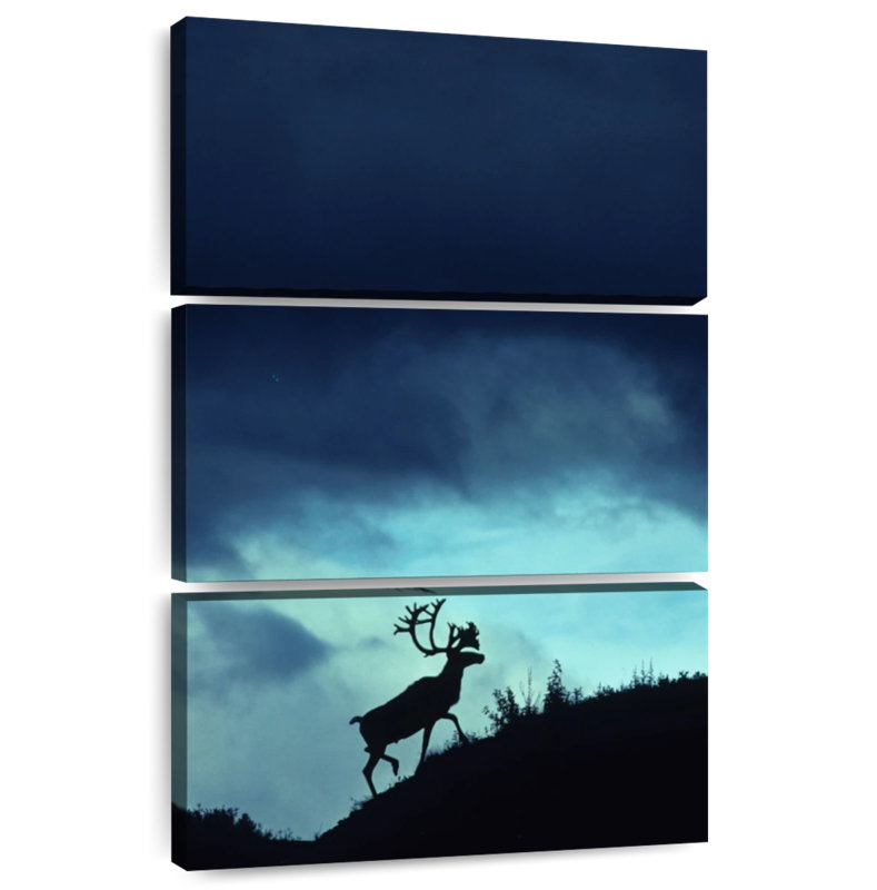 Brampt Deer Twilight Silhouette, 38" H x 24" W