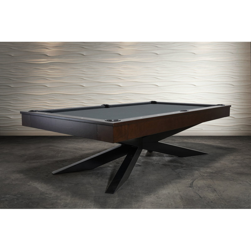 Jett Slate 8' Pool Table with Professional Installation Included, Titanium, 32" H x 58" W x 101" L