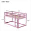 Lit mezzanine simple au-dessus d'un lit simple en bois massif et en bois d'hévéa massif avec échelle, plateformes supérieure et inférieure fabriquées avec des lattes renforcées-1488787568