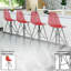 Tabouret de bar ergonomique Bagimont, chaise de cuisine moderne à hauteur de comptoir, siège en ABS résistant aux rayures avec dossier incurvé et repose-pieds en acier - Paquet de 2-882889161-932439328
