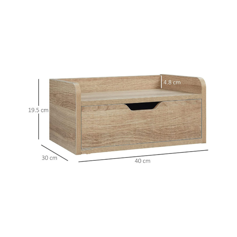 40cm W Manufactured Wood Bedside Table