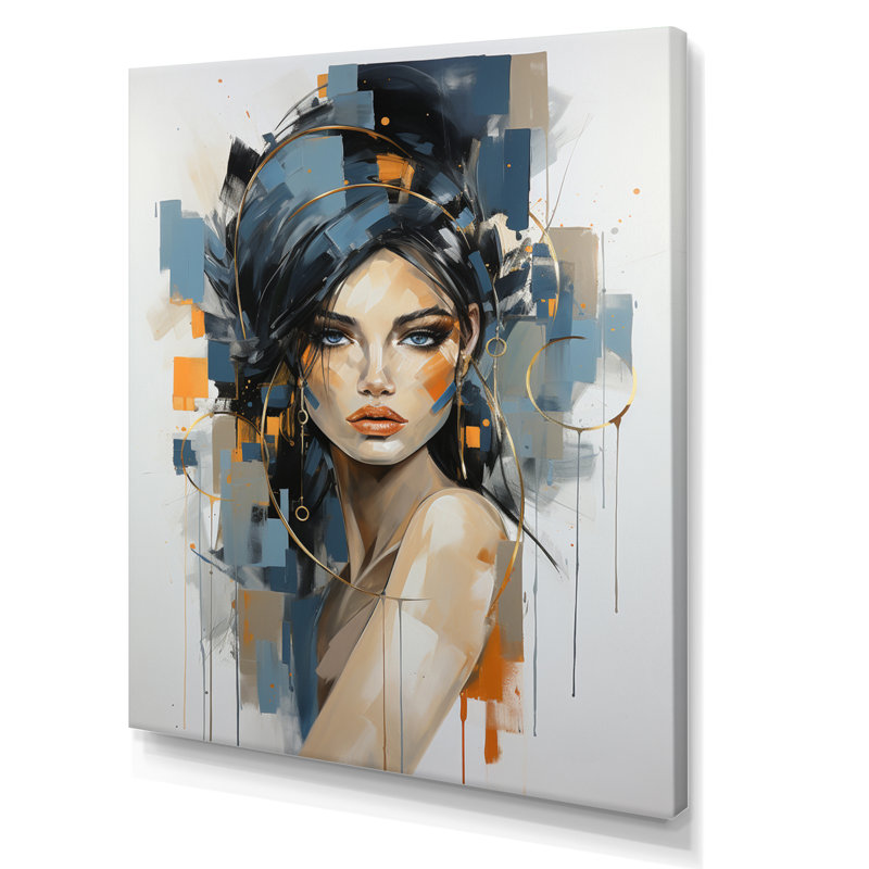 Valentino Fashion Portrait II - Décoration murale tendance, H 40 po x l 30 po x P 1,5 po, Toile tendue