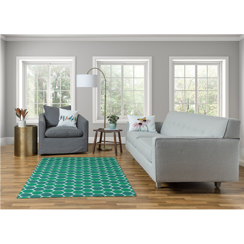 Chenille Geometric Indoor Rug, Rectangle 4' x 6'
