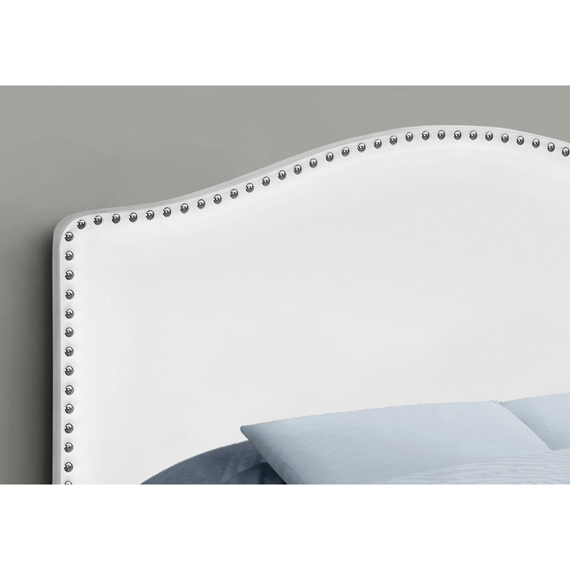 Bed, Headboard Only, Bedroom, Upholstered, Full, White