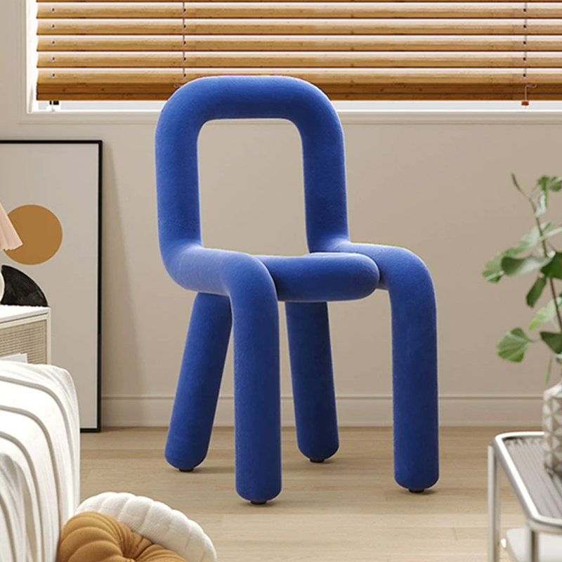 Chaise d'appoint bleue (dossier de 2), Blue