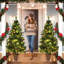 Arbre de Noël vert pin cachemire avec lumières DEL-77494031