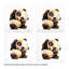 Acrylbild Hipster Panda
