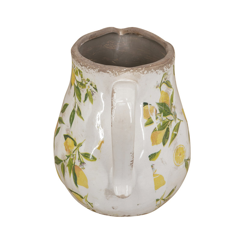 White Ceramic Pitcher Vase