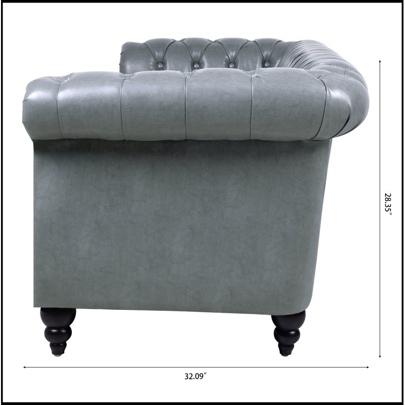 Rolled Arm Chesterfield 3 Seater Sofa