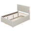 Lit plateforme tapissier avec lit gigogne et 3 tiroirs-114200738
