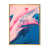 Toile avec cadre flottant or