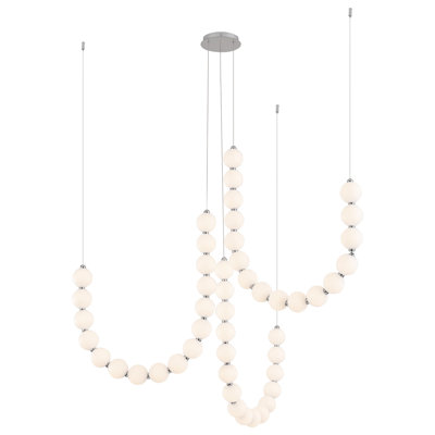 Akoya 48 Light Chrome dimmable LED Chandelier with Remote Driver