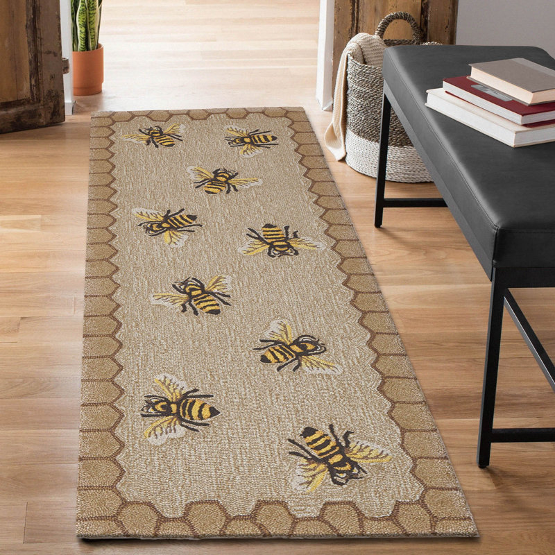 Frontporch Geometric Polyester Water Resistant Kitchen Mat, Runner 2' x 5'