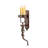 Rustic Lodge Steel Candle Wall Light