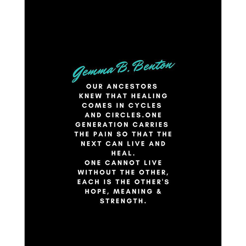 Art sur toile tendue par Trinx ArtsyQuotes: Gemma B. Benton Citation: Our Ancestors, H 34 po x l 28 po