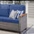 69.7-Inch Wide Deep Seating Outdoor Wicker Couch with 4-Inch Cushions-240346812