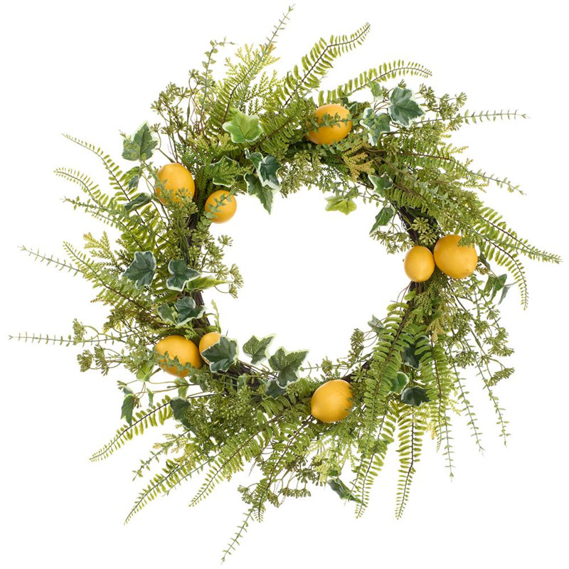 24"Lemon/Ivy/Fern Wreath