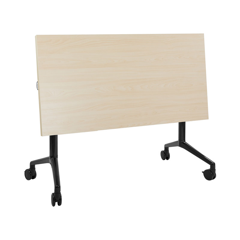 Yawen Metal Base Writing Desk, Brown/White, 120cm H x 60cm W