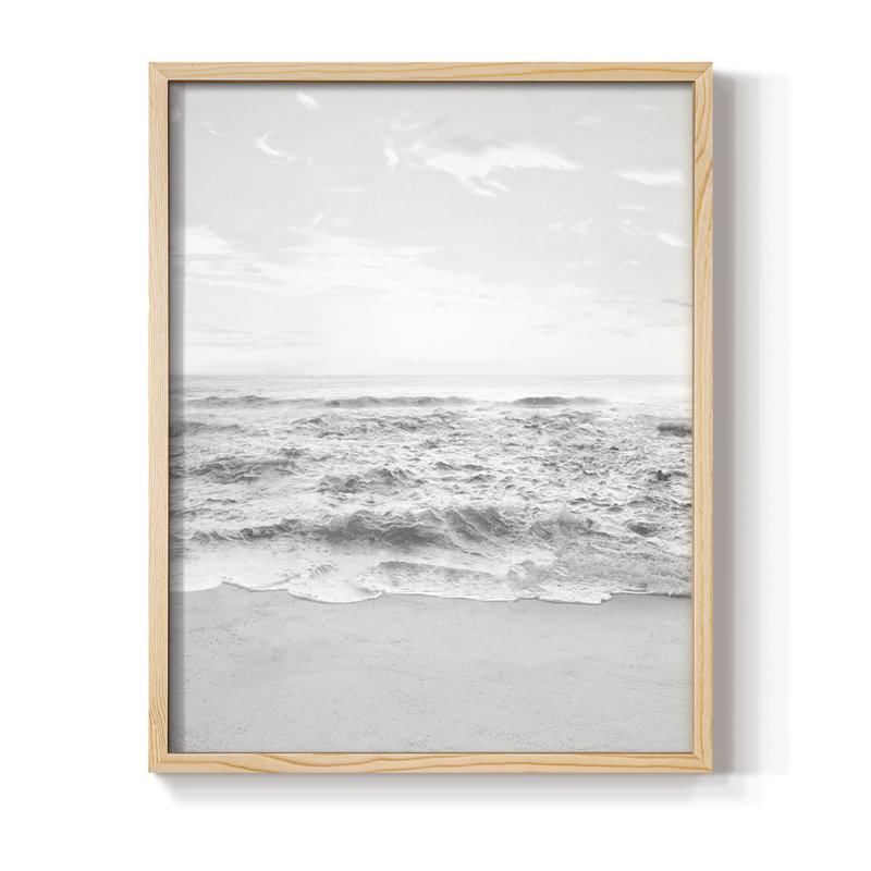 «Gentle Tides I», reproduction encadrée - bois massif, Naturel, H 11 po x l 9 po