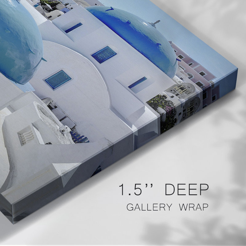 Santorini samedi, toile tendue avec châssis, H 8 po x l 12 po