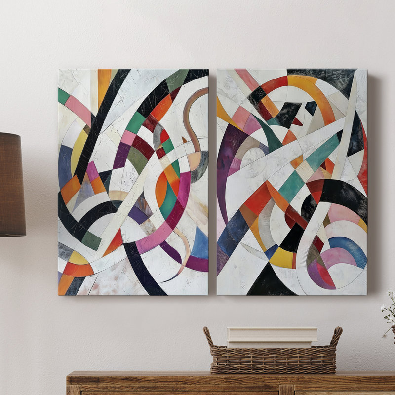 ABSTRACT Series LXVI - Toile tendue avec châssis de qualité supérieure - Prêt à être accroché