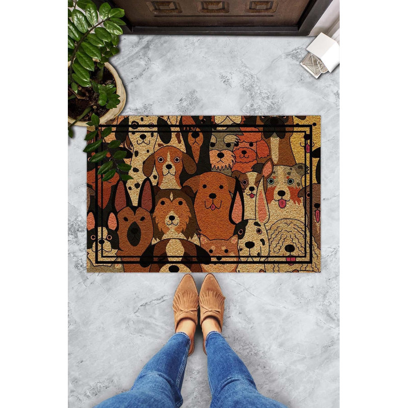 Durable PVC Doormat, Non-Slip Underside, 15.7 x 23.6 inches | 100% PVC Material, Machine Washable at 86°F | Perfect for Indoor & Outdoor Use, Easy to Clean, Stylish & Functional Welcome Mat