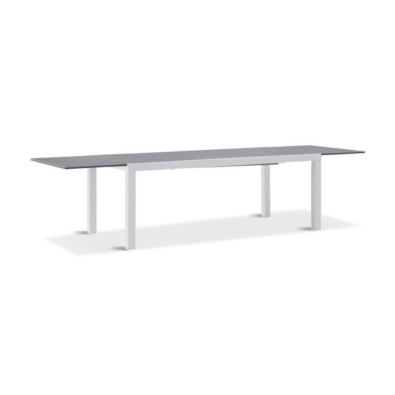 Dune Outdoor Dining Table, Barnwood, White