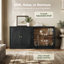 Buffet modulaire moderne Monos avec placards de rangement à portes cintrées et placards bas à 3 tiroirs, noir-454683965