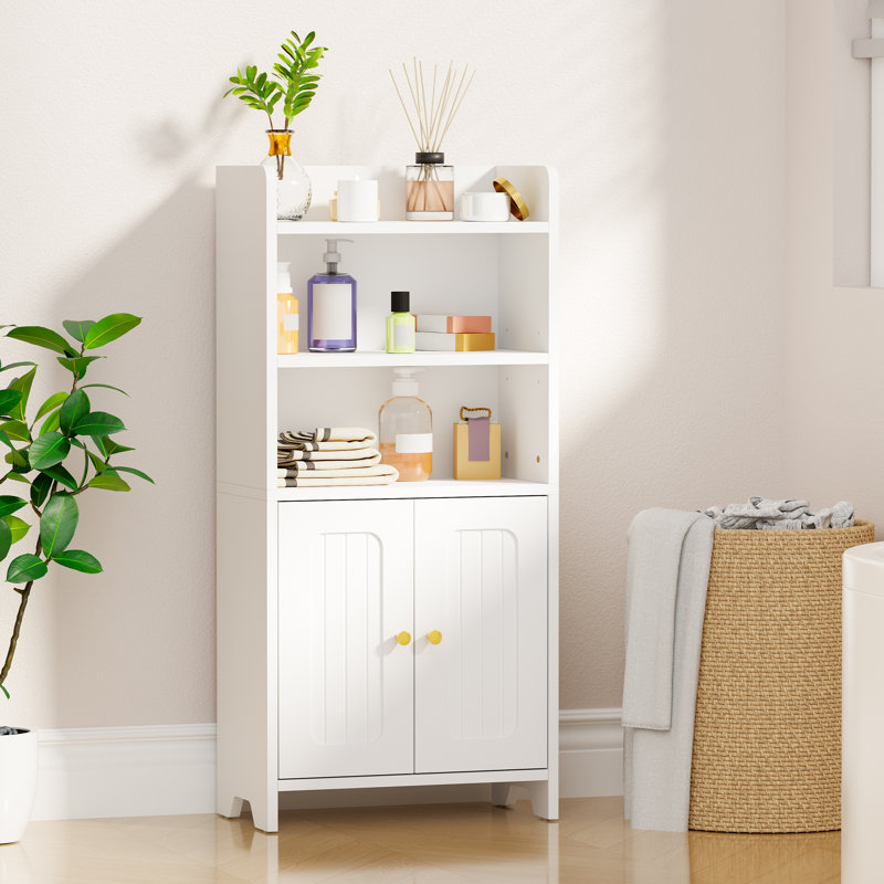  Freestanding Bathroom Cabinet with Adjustable Shelves