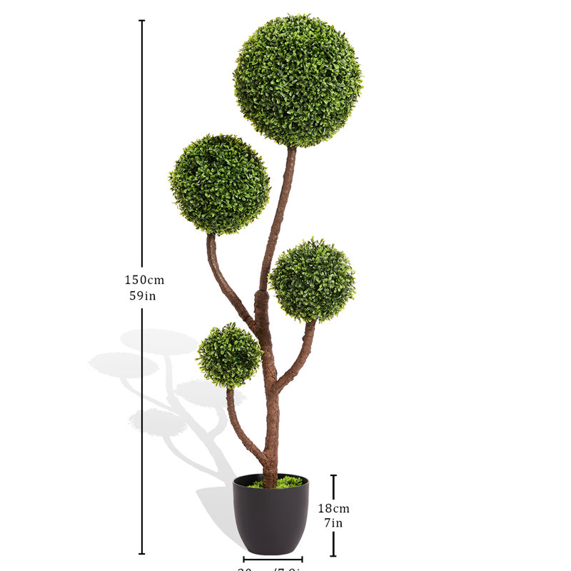 Ornement artificiel 150 cm - Arbre de beauté en plastique imperméable et attrayant
