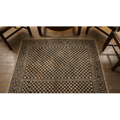 Tapis antique chinois - ivoire des années 1930