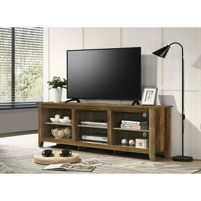 TV Stand With Open Shelves And Cable Management