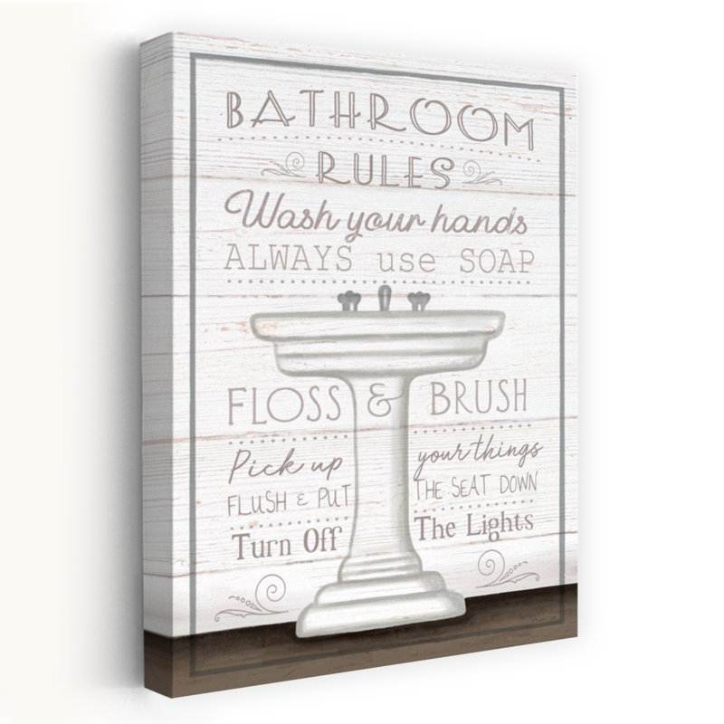«Bathroom Rules - Sink Abstract Art contemporain», H 60 po x l 40 po
