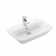 WS Bath Collections Edge 17.3'' Glossy White Ceramic U-Shaped Bathroom Sink with Faucet and Overflow